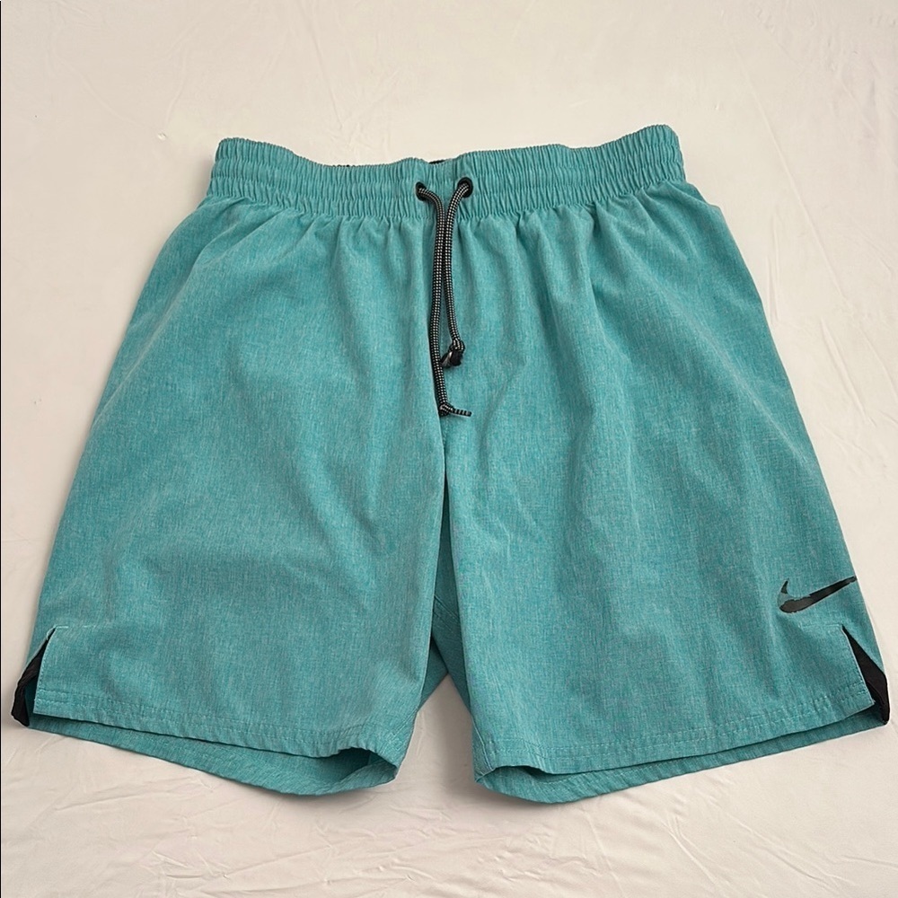 Nike teal mesh lined Volley Shorts swim trunks
